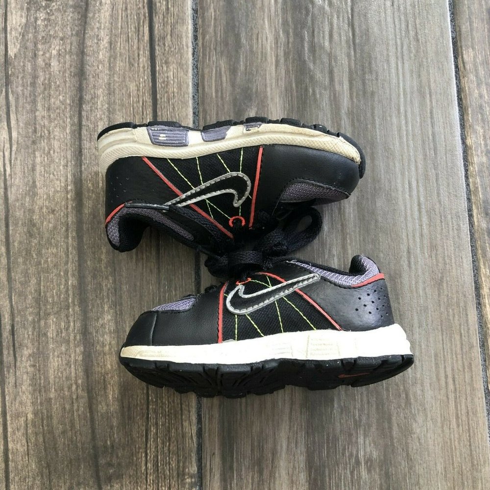 Nike Kids T-Run 5 443991-007 Multicolor Lace Up Sneakers Shoes Size 4c - Picture 3 of 9